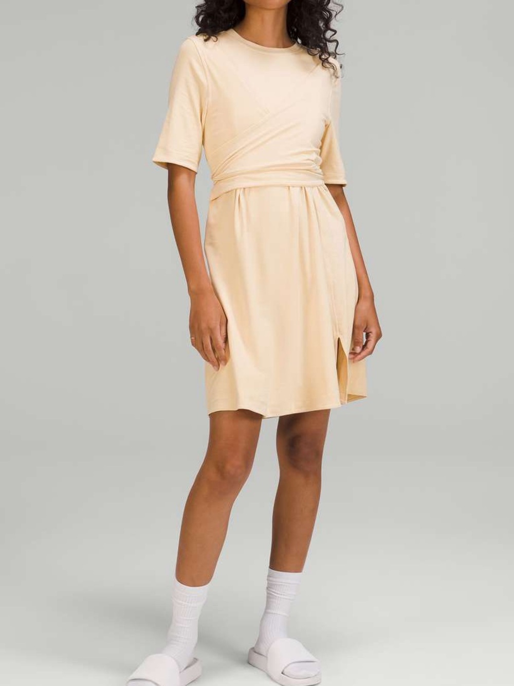 Lululemon Pima Cotton Wrap-Front T-shirt Dress NWT